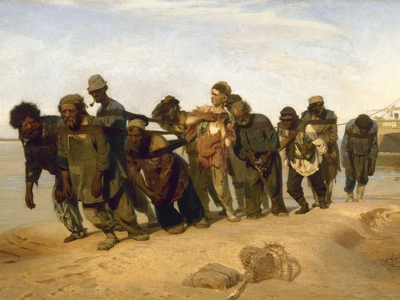 1844-Il'ja Efimovič Repin - I battellieri del Volga